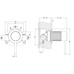 Gessi 316 Cesello Mieszacz element zewnętrzny Steel Brushed 54419.239 / 54419239