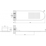 Gessi 316 Deszczownica ścienna Steel Brushed 45163.239 / 45163239
