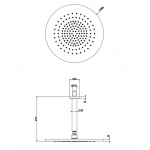 Gessi 316 Deszczownica z ramieniem sufitowym Steel Brushed 54152.239 / 54152239