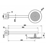 Gessi 316 Deszczownica z ramieniem ściennym steel brushed 54149.239