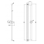 Gessi 316 Drążek prysznicowy Steel Brushed 54042.239 / 54042239