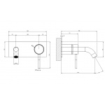 Gessi 316 Flessa Bateria umywalkowa podtynkowa element zewnętrzny Steel Brushed 54088.239 / 54088239