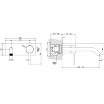 Gessi 316 Flessa Bateria umywalkowa podtynkowa element zewnętrzny Steel Brushed 54090.239 / 54090239