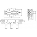 Gessi 316 Flessa Bateria umywalkowa podtynkowa element zewnętrzny Steel Brushed 54094.239 / 54094239