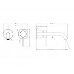 Gessi 316 Flessa Bateria umywalkowa podtynkowa element zewnętrzny Steel Brushed 54086.239 / 54086239