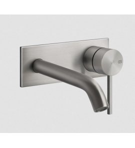Gessi 316 Flessa Bateria umywalkowa ścienna bez korka element zewnętrzny steel brushed 54084.239