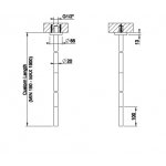 Gessi 316 Flessa Wylewka sufitowa Steel Brushed 54096.239