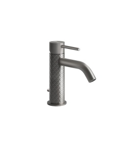 Gessi 316 Intreccio Bateria umywalkowa jednouchwytowa z korkiem Steel Brushed 54101.239 / 54101239