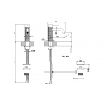 Gessi 316 Intreccio Bateria umywalkowa jednouchwytowa z korkiem Steel Brushed 54101.239 / 54101239