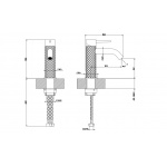 Gessi 316 Intreccio Bateria umywalkowa jednouchwytowa bez korka Steel Brushed 54102.239 / 54102239
