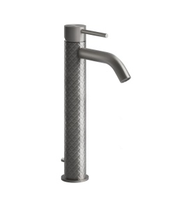 Gessi 316 Intreccio Bateria umywalkowa jednouchwytowa z korkiem Steel Brushed 54104.239 / 54104239