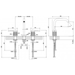 Gessi 316 Intreccio Bateria umywalkowa trzyotworowa Steel Brushed 54112.239 / 54112239