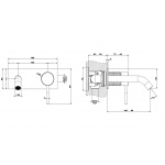 Gessi 316 Intreccio Bateria umywalkowa podtynkowa element zewnętrzny Steel Brushed 54188.239 / 54188239