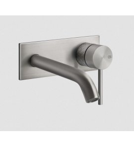Gessi 316 Intreccio Bateria umywalkowa ścienna element zewnętrzny steel brushed 54184.239