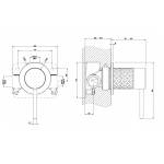 Gessi 316 Intreccio Mieszacz element zewnętrzny Steel Brushed 54119.239 / 54119239