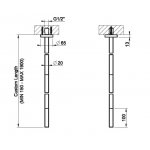Gessi 316 Intreccio Wylewka sufitowa steel brushed 54196.239