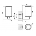Gessi 316 Kubek na szczoteczki do zębów steel brushed 54708.239 / 54708239