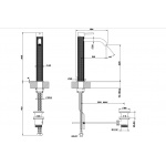 Gessi 316 Meccanica Bateria umywalkowa jednouchwytowa z korkiem Steel Brushed 54203.239 / 54203239