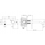 Gessi 316 Meccanica Bateria umywalkowa podtynkowa element zewnętrzny Steel Brushed 54290.239 / 54290239