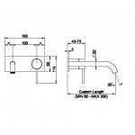 Gessi 316 Meccanica Bateria umywalkowa ścienna element zewnętrzny steel brushed 54284.239