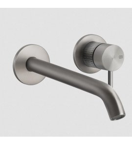 Gessi 316 Meccanica Bateria umywalkowa ścienna element zewnętrzny steel brushed 54289.239