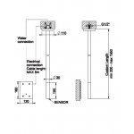 Gessi 316 Meccanica Bateria umywalkowa elektroniczna sufitowa element zewnętrzny steel brushed 54226.239