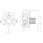 Gessi 316 Meccanica Mieszacz element zewnętrzny Steel Brushed 54219.239 / 54219239