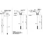 Gessi 316 Meccanica Wylewka sufitowa Steel Brushed 54299.239 / 54299239
