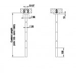 Gessi 316 Meccanica Wylewka sufitowa steel brushed 54296.239