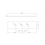 Gessi 316 Płytka do baterii podtynkowej 3-otworowej Steel brushed 54593.239 / 54593239