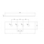 Gessi 316 Płytka do baterii podtynkowej 3-otworowej Steel brushed 54595.239 / 54595239