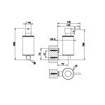 Gessi 316 Pojemnik na mydło w płynie steel brushed 54714.239 / 54714239