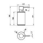Gessi 316 Pojemnik na mydło w płynie stojący steel brushed 54738.239 / 54738239