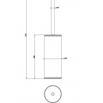Gessi 316 Pojemnik ze szczotką WC Steel brushed 54743.239 / 54743239 