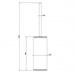 Gessi 316 Szczotka do WC stojąca steel brushed 54744.239 / 54744239