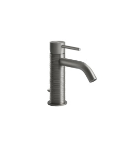 Gessi 316 Trame Bateria umywalkowa jednouchwytowa z korkiem Steel Brushed 54301.239 / 54301239