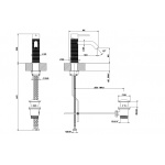 Gessi 316 Trame Bateria umywalkowa jednouchwytowa z korkiem Steel Brushed 54301.239 / 54301239
