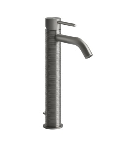 Gessi 316 Trame Bateria umywalkowa jednouchwytowa z korkiem Steel Brushed 54304.239 / 54304239