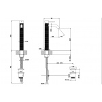 Gessi 316 Trame Bateria umywalkowa jednouchwytowa z korkiem Steel Brushed 54304.239 / 54304239
