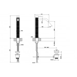 Gessi 316 Trame Bateria umywalkowa jednouchwytowa z korkiem Steel Brushed 54303.239 / 54303239