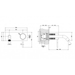 Gessi 316 Trame Bateria umywalkowa podtynkowa element zewnętrzny Steel Brushed 54388.239 / 54388239