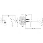 Gessi 316 Trame Bateria umywalkowa podtynkowa element zewnętrzny Steel Brushed 54390.239 / 54390239