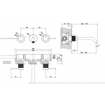 Gessi 316 Trame Bateria umywalkowa podtynkowa element zewnętrzny Steel Brushed 54394.239 / 54394239