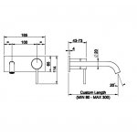 Gessi 316 Trame Bateria umywalkowa ścienna element zewnętrzny steel brushed 54384.239