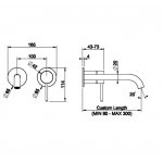Gessi 316 Trame Bateria umywalkowa ścienna element zewnętrzny steel brushed 54389.239