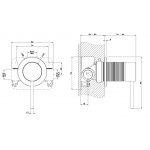 Gessi 316 Trame Mieszacz element zewnętrzny Steel Brushed 54319.239 / 54319239
