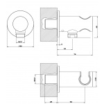 Gessi 316 Uchwyt na słuchawkę Steel Brushed 54161.239 / 54161239