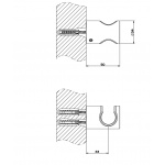 Gessi 316 Uchwyt na słuchawkę Steel Brushed 54157.239 / 54157239