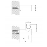Gessi 316 Uchwyt na słuchawkę Steel Brushed 54160.239 / 54160239