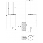 Gessi 316 Pojemnik ze szczotką WC steel brushed 54719.239